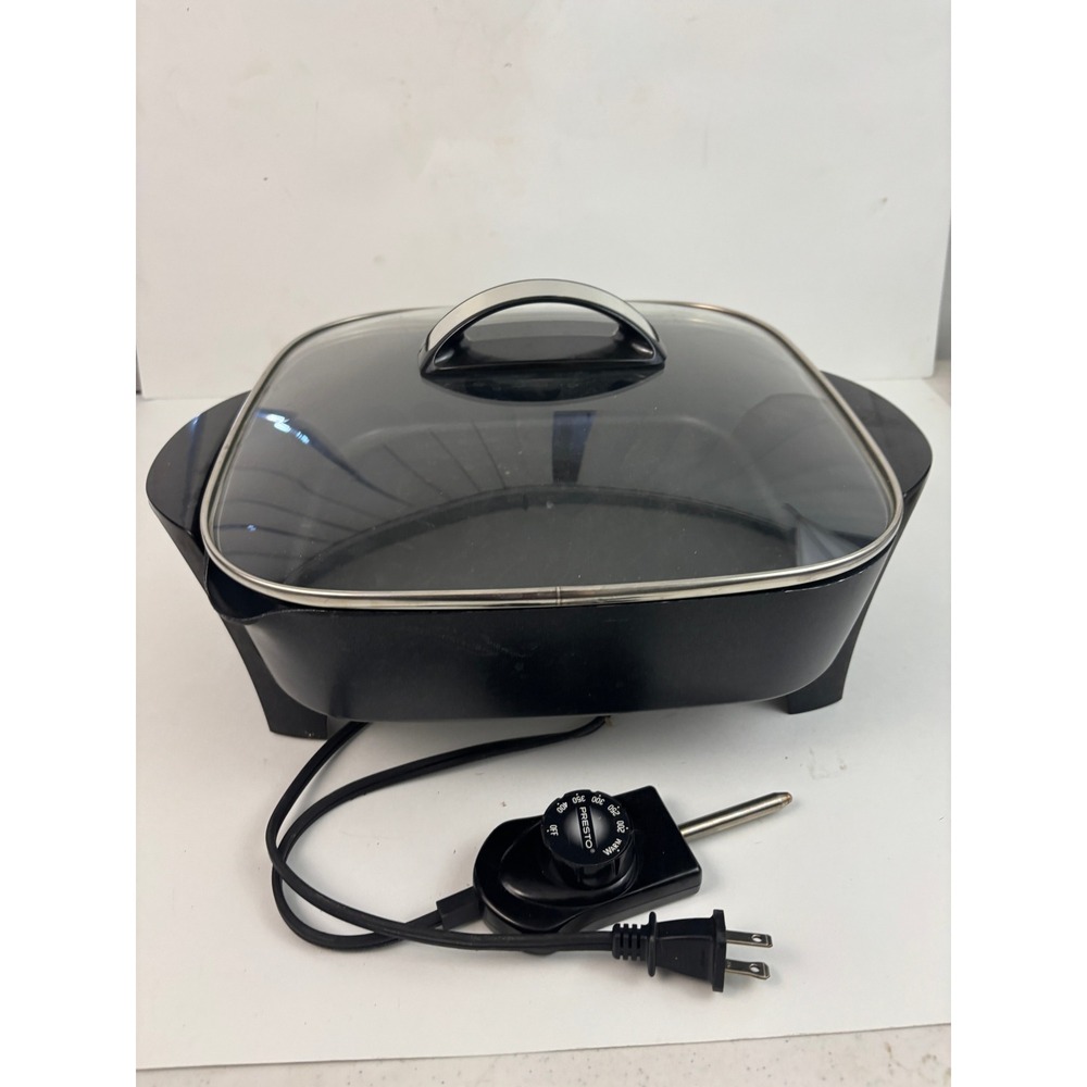 Presto 07117 12" Electric Skillet Nonstick Glass Lid Temperature Control Tested